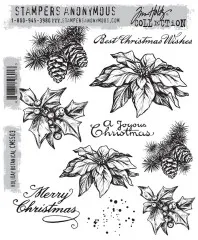 Tim Holtz Cling Stamps - Holiday Botanical