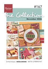 Cover des Marianne-Design-Hefts The Collection #167 November 2026 mit Kreuzstich-Weihnachtskugel im Stickrahmen und Sinterklaas-Karten