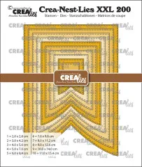 Crea-Nest-Lies XXL Stanze - Nr. 200 - Banner C with Stitchline