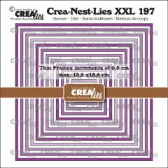 Crea-Nest-Lies XXL Stanze - Nr. 197 - Thin Frames Squares Smooth