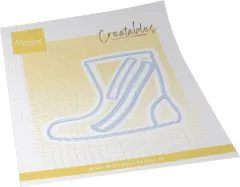 Creatables-Stanzen für einen Stiefel mit Schaftrand und Streifen-Details
