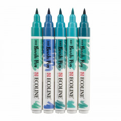 Ecoline Brushpen Set - Green Blue