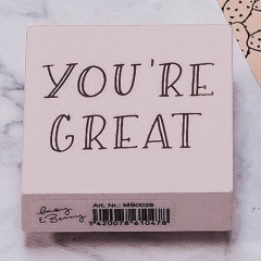 May and Berry Holzstempel - YOURE GREAT