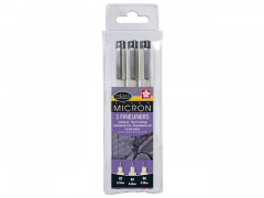 Pigma Micron Fineliner Set - Schwarz (3x)