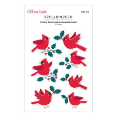 Spellbinders - Dear Santa - Dimensional Stickers - Festive Birds