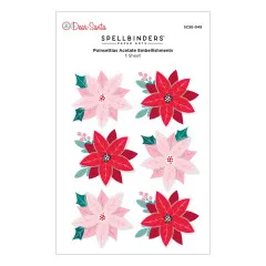 Spellbinders - Dear Santa - Dimensional Stickers - Poinsettias