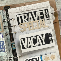 Clear Stamps - Block Words - Travel