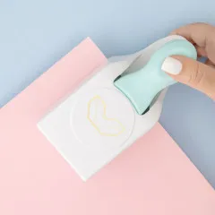 Rosa geprägte Fotoecke mit Falzlinie, gestanzt aus Cardstock