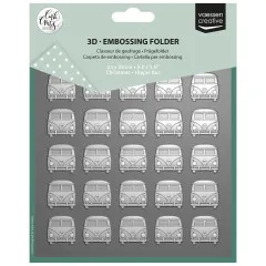 Vaessen Creative - Embossing Folder - Christmas Hippie Bus by Carla Creates