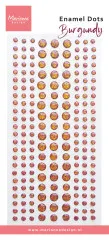 Bogen mit rundem Enamel-Dots-Sticker-Sortiment in Burgund-Goldtönen, verschiedene Größen
