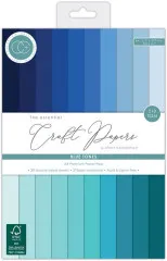 Verpackung des A4 Premium-Papierblocks „The Essential Craft Papers – Blue Tones“ mit 20 Blautönen