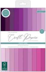 Verpackung des A4 Premium-Papierblocks „The Essential Craft Papers – Purple Tones“ mit 20 Lilatönen