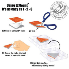 EZMount Static Cling Mounting For Stamps Already W/Foam