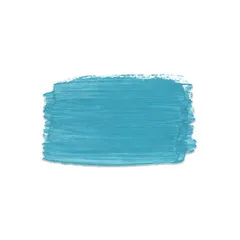 Pinselaufstrich der Misty Paint Cyan Blue in leuchtendem Türkisblau