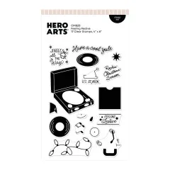 Hero Arts Clear Stamps - Vintage Vinyl - Feeling Festive