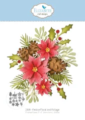 Metal Cutting Die - Warm Wishes - Festive Floral and Foliage