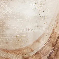 Strukturpapier mit diagonaler Filmstreifen-Ecke in Beige und Schwarz