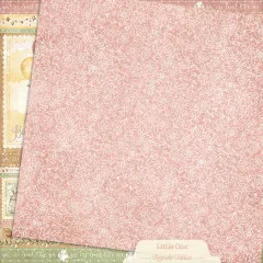 Little One Papier rosa mit feinem weißem Blumenmuster, Floral-Print für Baby-Projekte