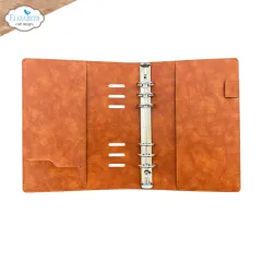 Geöffneter Memory-Binder mit sichtbarer Ringmechanik und Innentaschen