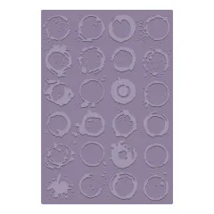Nahaufnahme des violett geprägten Ringflecken-Musters.