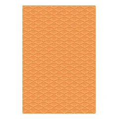 Nahaufnahme des orangefarben geprägten Fledermaus-Allover-Musters.