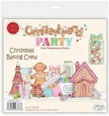 Verpackung des Clear-Stamps-Sets „Gingerbread Party – Special Cookie Tester“ mit Lebkuchenmann und Keksdose