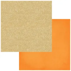 Papier in Glitzer-Gold-Optik mit Rückseite in Orange