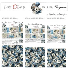 Vergleichsdarstellung der "Mr. & Mrs. Elegance" Papersets in Groß, Mittel und Klein