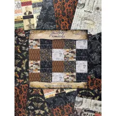 Tim Holtz Idea-Ology Halloween Paper Pad mit verlegten Papieren, Detail nostalgische Designs mit Skelett und Spinnennetz