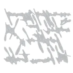 Grafische Darstellung der Stanzformen für die handschriftlichen Halloween-Wörter.