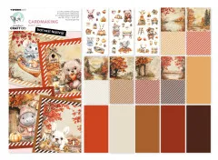 Paper Pad Harvest Festival mit Cover und ausgebreiteten Motivbogen, Stanzbogen und Uni-Cardstock