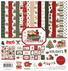 Have A Beary Christmas Papierpad mit 12 doppelseitigen Designpapieren 30,5x30,5 cm und Stickerbogen von Carta Bella