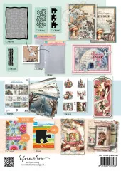 Rückseite von Marianne Design Heft 166 mit Puzzelkarten-Stanzern und fertigen Kartenbeispielen