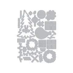 Metall Stanzschablonen Bogen Beep Beep Holiday Extras von Hero Arts im Detail