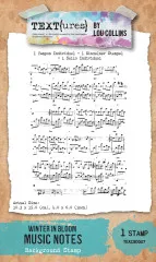 TEXT{ures} - Clear Stamps - Winter in Bloom - Music Notes by Lou Collins