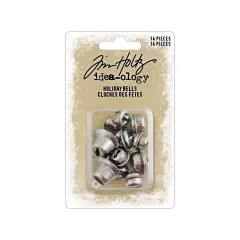 Tim Holtz Idea-Ology Holiday Bells Verpackung mit 14 Metallglocken in Vintage-Silber