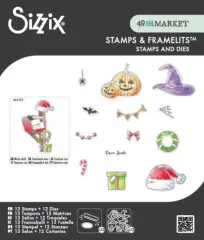 Sizzix - Clear Stamps with Cutting Dies - Holiday Drop by 49 & Market