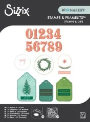 Sizzix - Clear Stamps with Cutting Dies - Holiday Tags by 49 & Market