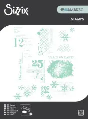 Sizzix - Clear Stamps - Holiday Textures by 49 & Market