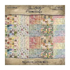 Tim Holtz Idea-Ology - 12x12 Paper Pad - Palette Collection - Multi