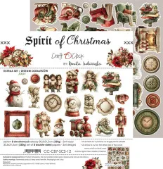 Spirit of Christmas Jolly Extras Set mit weihnachtlichen Illustrationen