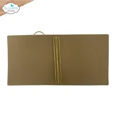 Journal von hinten mit dreifacher Ringbindung aus Kordel