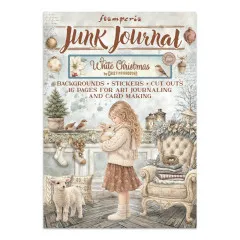 Stamperia - Junk Journal Backgrounds, Stickers, Cut-Outs - White Christmas by Cristina Radovan