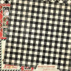 Schwarz-weißes Karomuster Papier, Strukturdesign aus der Merry-ful Greetings Collection
