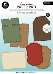 Verpackung des Essentials Card Shapes Pads für 127x178mm-Karten mit vorgestanzten Rechtecken, Anhängern und einem verzierten Rahmen in fünf Farben.