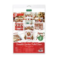 Katy Sue - Card Making Kit - Poinsettia Garden Picket Fence