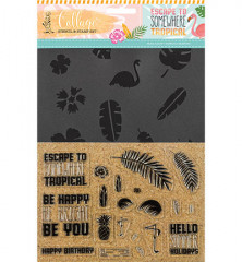 Clear Stamps  Schablone - Tropical Escape