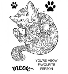 Clear Stamps - Decorative Cat