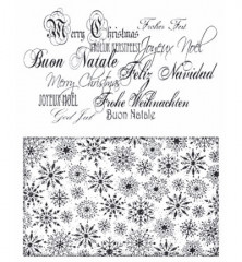 Clear Stamps - Weihnachtshintergrund und Schrift