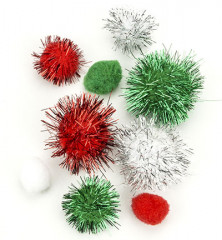 Mix PomPom Set, X-Mas